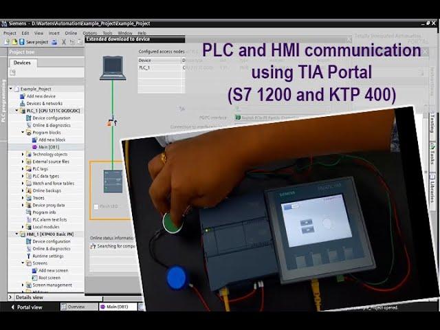 PLC and HMI interfacing with Ethernet using SIEMENS TIA Portal