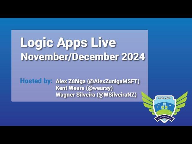 Azure Logic Apps Community Standup: Logic Apps Live - End of the Year!