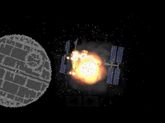 Using my Death Star to destroy the ISS SpaceFlight Simulator 1.4 | SFS |