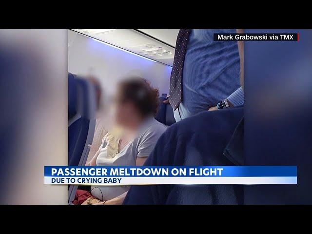 Passenger has meltdown over crying baby on plane