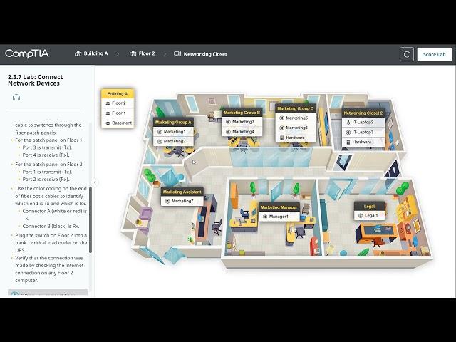 Network+009 CompTIA Lab 2.3.7 Connect Network Devices