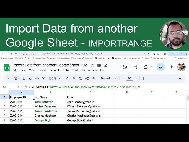 How to Import Data from Another Google Sheet Using IMPORTRANGE