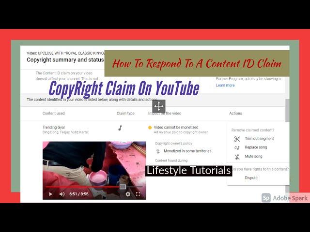 How To Respond To A Content ID Claim 2023 - CopyRight Claim On YouTube