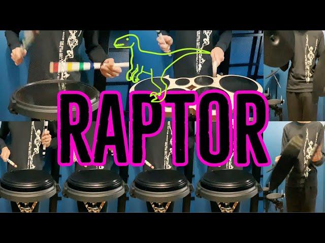 Raptor - Drumline Cadence | Split Screen Performance
