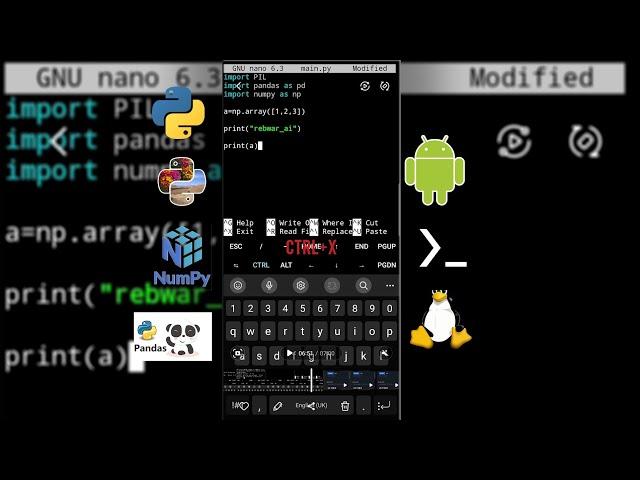 Linux and Python on your Android Phone-termux install python3 - pandas - numpy - pillow - venv