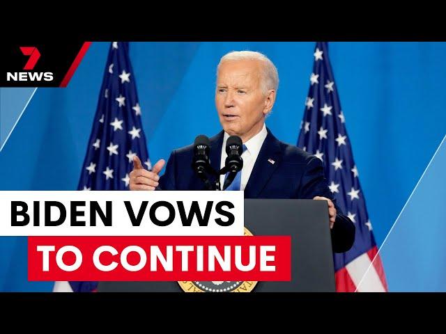 U.S. President Joe Biden speaks at a news conference at the White House | 7NEWS