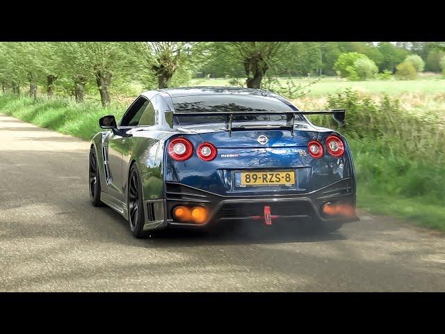 2000HP Nissan GT-R R35 - Accelerations, Rolling Launch & Flames !