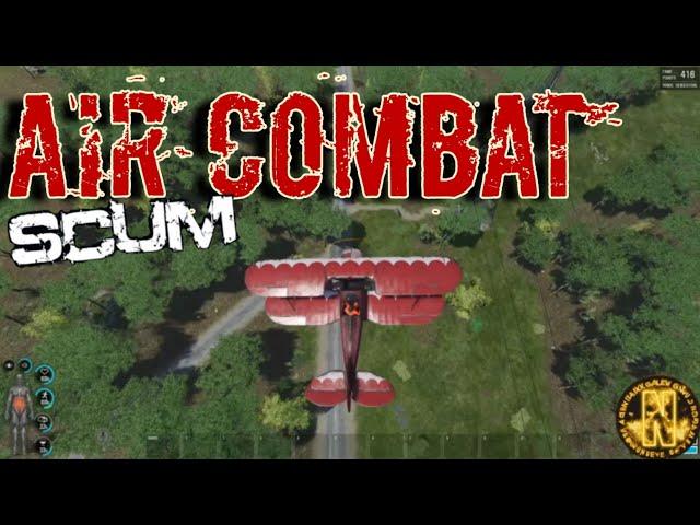 Using a Plane in Scum to chase down and kill a man running in a truck. Airplane Combat PVP