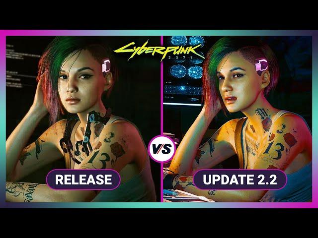 Cyberpunk 2077 Release vs Now (Update 2.2) - Ultimate Side By Side Comparison