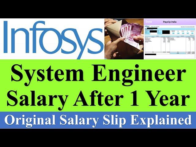 Infosys System Engineer Salary after 1 year | Salary Structure | Inhand salary #tcs #salaryslip #job