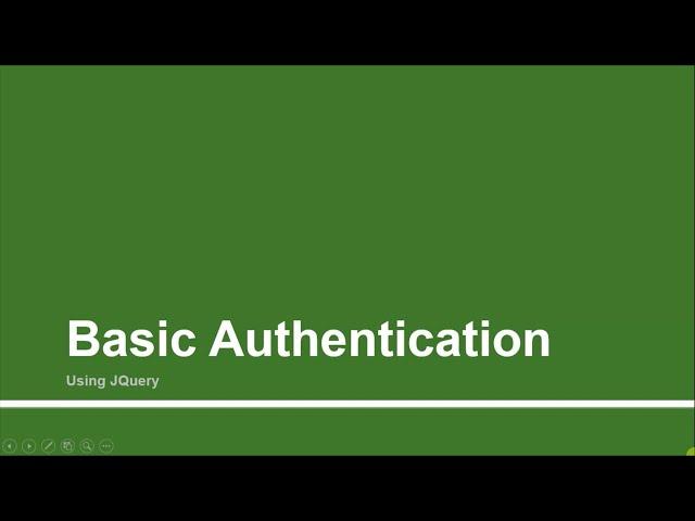 Basic Authentication - Using Jquery | Part - 25 | Learn ASP.Net Web API 2 for Absolute Beginner