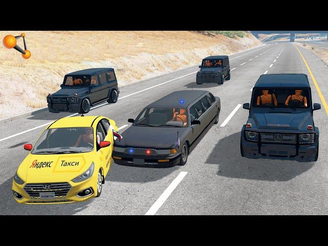 ТАКСИСТ ПОДРЕЗАЛ КОРТЕЖ ПРЕЗИДЕНТА! БОЛЬШЕ ЕГО НИКТО НЕ ВИДЕЛ | BeamNG.drive