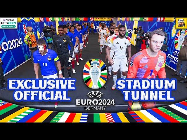 EXCLUSIVE | EURO 2024 Official Stadiums Tunnel | Download & Install | Super Games Mods | PES 2021