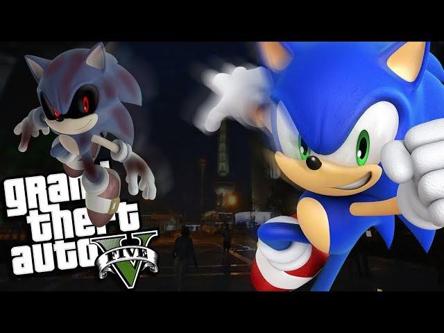 GTA 5 Mods - EVIL SONIC.EXE VS SONIC MOD (GTA 5 PC Mods Gameplay)