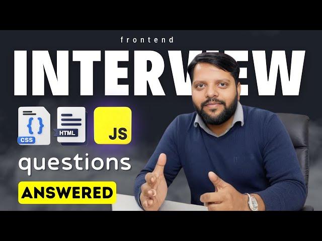 Top HTML, CSS, JavaScript Interview Questions answered for Frontend Developers! #frontend