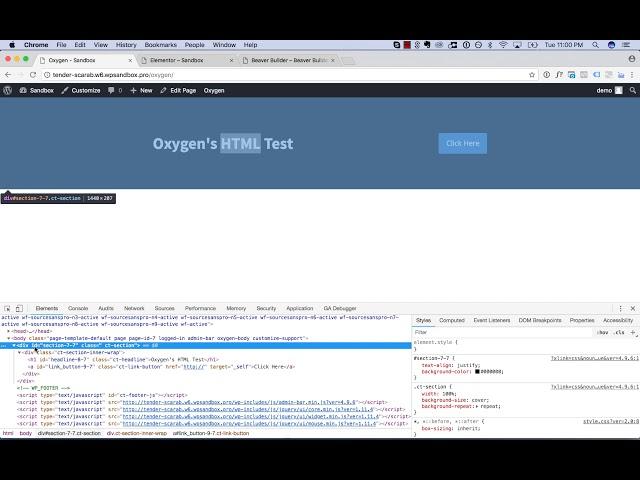 Divception: HTML Output Compared For Oxygen, Beaver Builder, Elementor