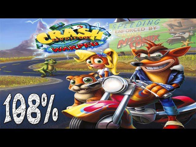 Crash Bandicoot 3: Warped N' Sane Remaster 108% - Full Game Walkthrough / Longplay (HD, 60fps)