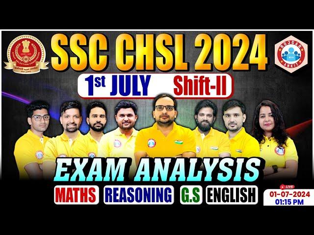 SSC CHSL Analysis 2024 | 1 July 2nd Shift | SSC CHSL Exam Review Today |SSC CHSL Question Paper 2024