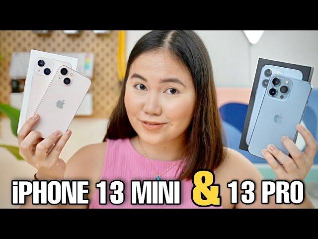 iPHONE 13 MINI in Pink & iPHONE 13 PRO in Sierra Blue UNBOXING