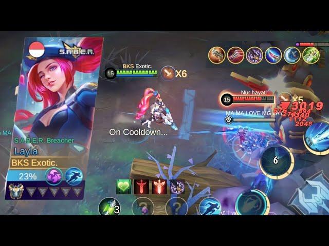 LAYLA MVP LEGENDARY 15 KILL 4 ASSIST! | SURVIVAL MODE | MOBILE LEGENDS