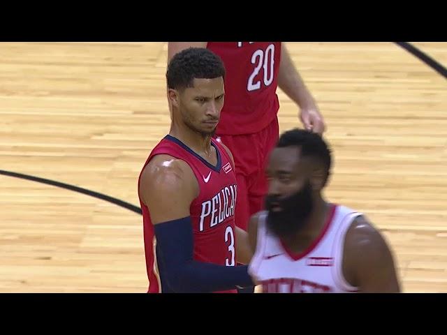 James Harden Hits Himself In Face With Ball and Josh Hart Couldn't Believe It