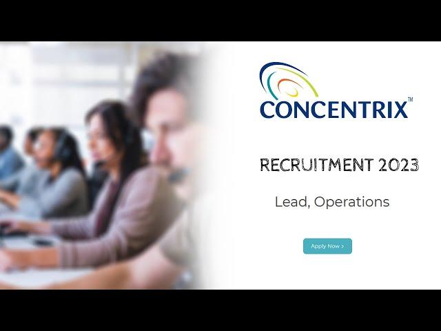 Concentrix Jobs 2023 | Lead, Operations  | Concentrix Recuritment | Latest Job Opening