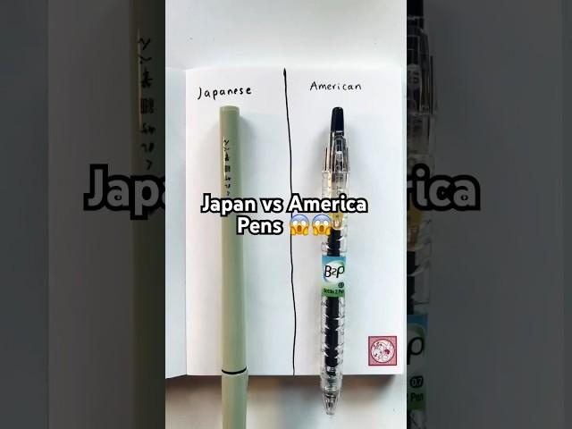 Japanese vs American pens!!!  #vs #drawing #trending #america #pen #testing #shorts #short #viral