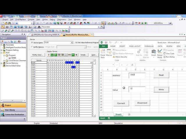 GX Works2 - with Excel (VBA)