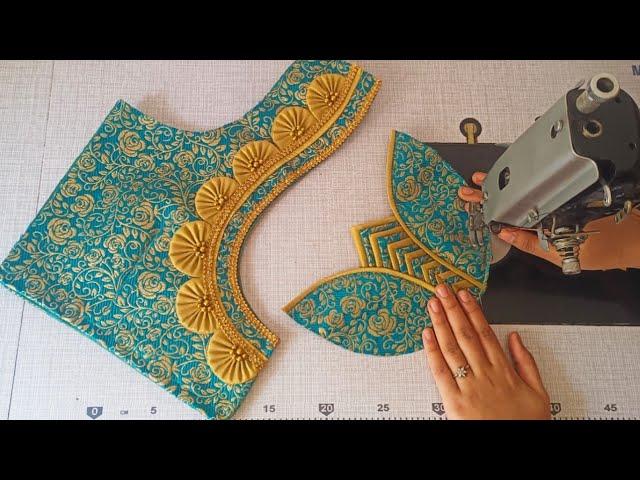 Blouse designs || cutting and stitching back neck blouse design || blouse back neck design