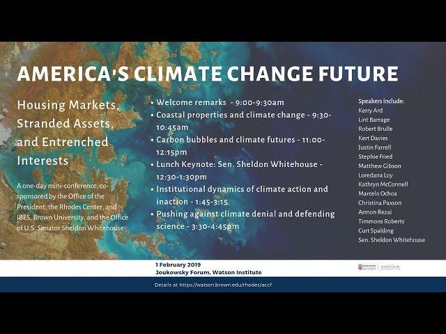 America's Climate Change Future – Session 1: Coastal properties and climate change