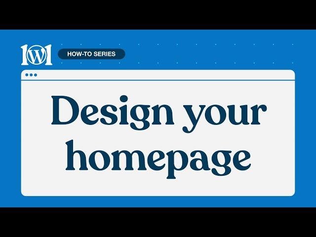 How to add a homepage to WordPress.com