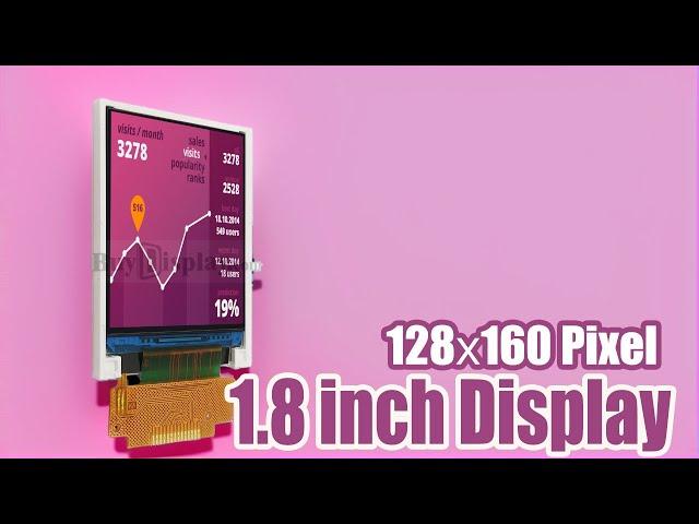 1.8 inch 128x160 TFT LCD Display 4-wire SPI ST7735S Soldering Type FPC