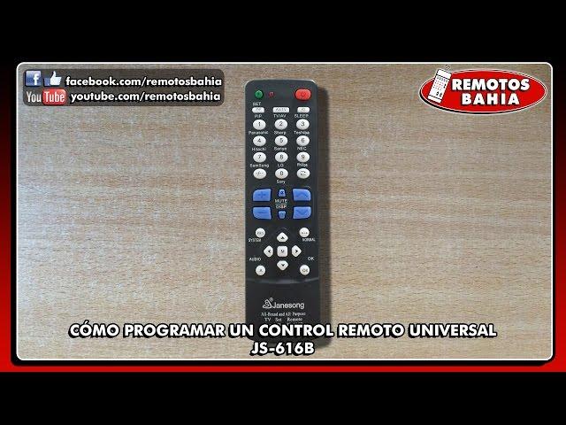 CÓMO PROGRAMAR CONFIGURAR CONTROL REMOTO UNIVERSAL JS-616B STANG F-2100 JANESONG PROGRAMMING FOR TV