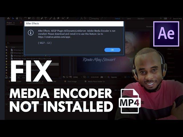 Fix Adobe Media Encoder Not Installed in Adobe After Effects: Export to MP4. AEDynamicLinkServer