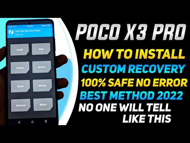 How To Install Twrp Recovery In Poco x3 pro | Custom Recovery Installation In Redmi / Poco Devices 