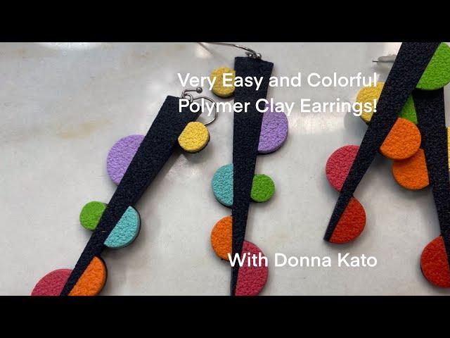 Very Easy Colorful Polymer Clay Earrings!
