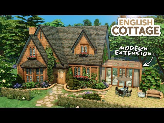 English Cottage w/ Modern Extension // The Sims 4 Speed Build