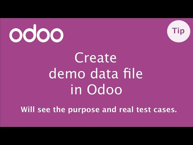 How to create demo data in Odoo | Difference between demo and data file in Odoo