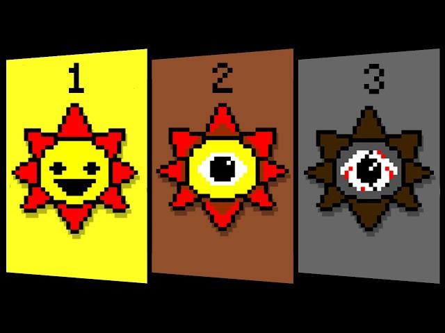 Mr Sun all phases in 8-Bit (Sprunki)