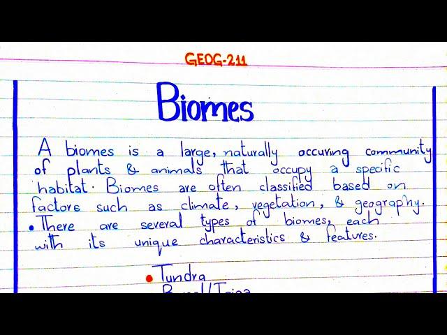 Biomes #GEOG-211 #geography #pu