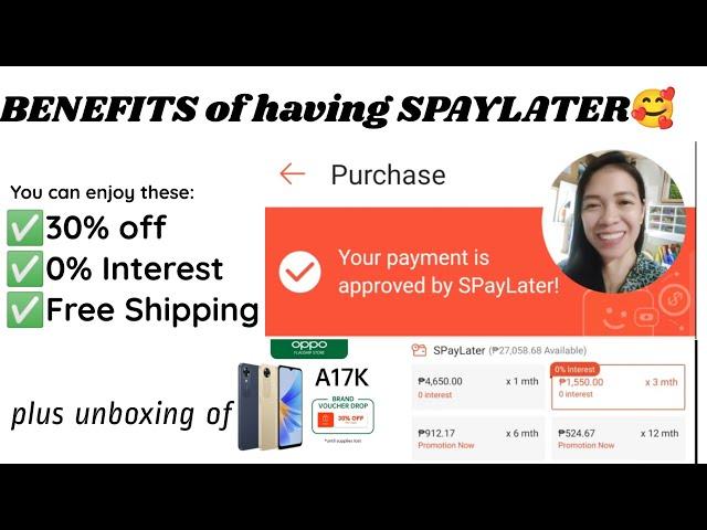 SPAYLATER BENEFITS + Actual purchase | Shopee