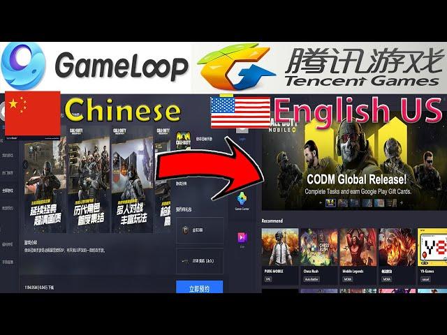 Gameloop emulator Chinese to English Very Easy Language Change #Markhor47