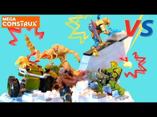 Master Chief & Johnson VS Flood Tank! - Mega Construx Versus: Ep.5