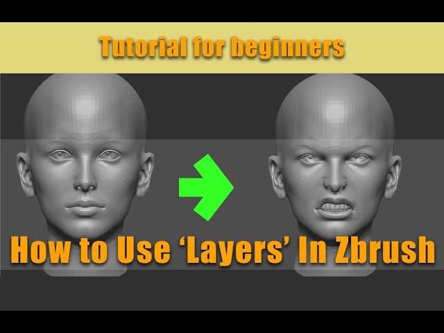 How to make facial expressions in Zbrush || Use Of Layers || Zart OnlineMasterClasses