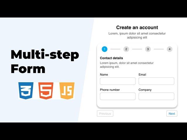 Create Multi-step Form using HTML, CSS & JavaScript | Multi-step Signup Form