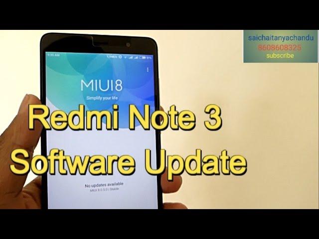 Redmi Note 3 Software Update 