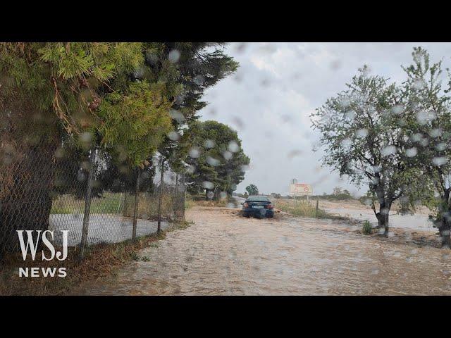 Watch: Flash Floods Hit Spain's Zaragoza After Heavy Rain | WSJ News