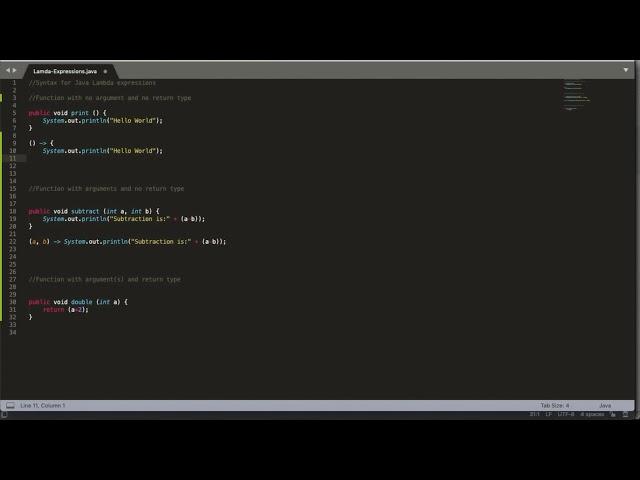 Lambda Expressions in Java 8 Tutorial: Part 7: Syntax