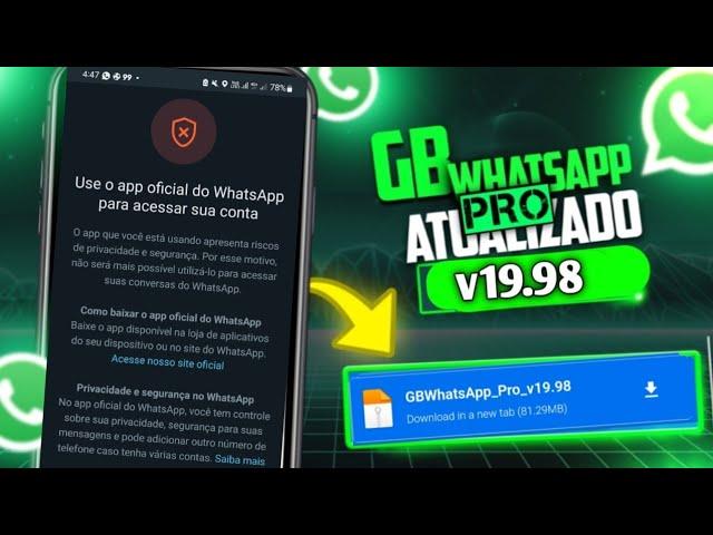 WHATSAPP GB ATUALIZADO 2024 ( Fui Banido e agora) Atenção!