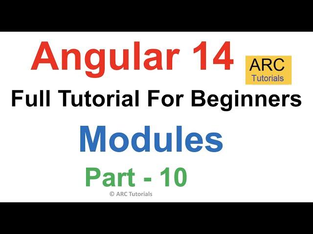 Angular 14 Tutorial For Beginners #10 - Modules in Angular | Angular 14 Tutorial Project